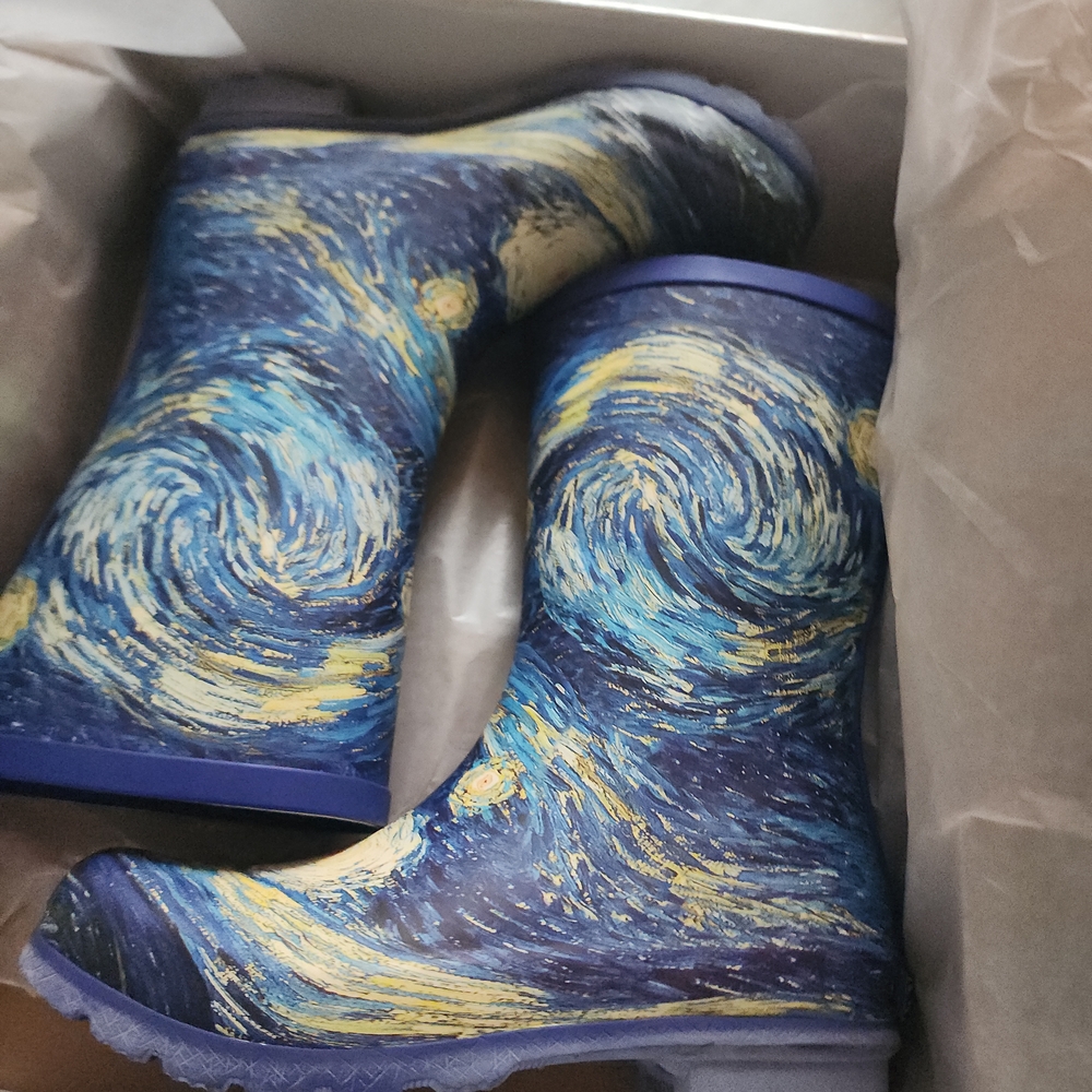 Starry Night Women's Rain Boots